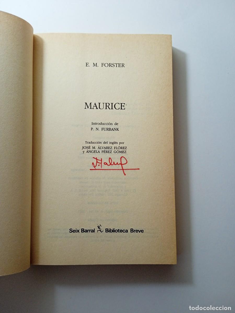 Libros de segunda mano: MAURICE - E. M. FORSTER - SEIX BARRAL - Foto 3