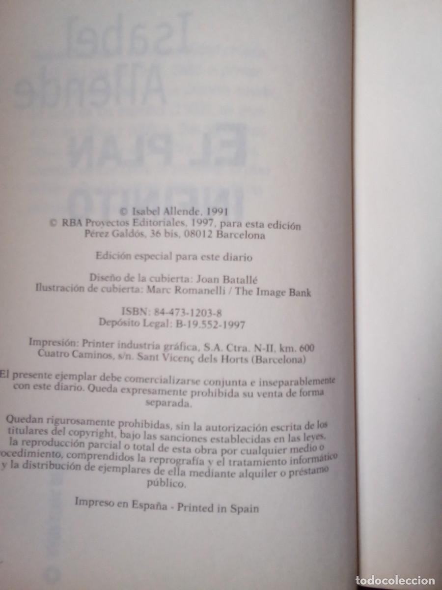 Libros de segunda mano: EL PLAN INFINITO DE ISABEL ALLENDE - Foto 3