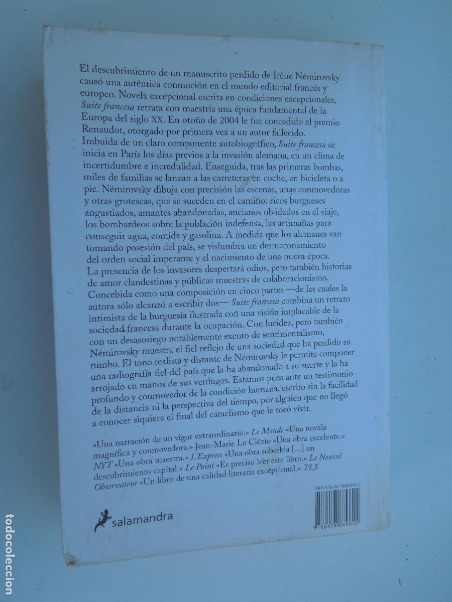 Libros de segunda mano: SUITE FRANCESA - IR&Eacute;NE N&Eacute;MIROVSKY - SALAMANDRA 2007. - Foto 3