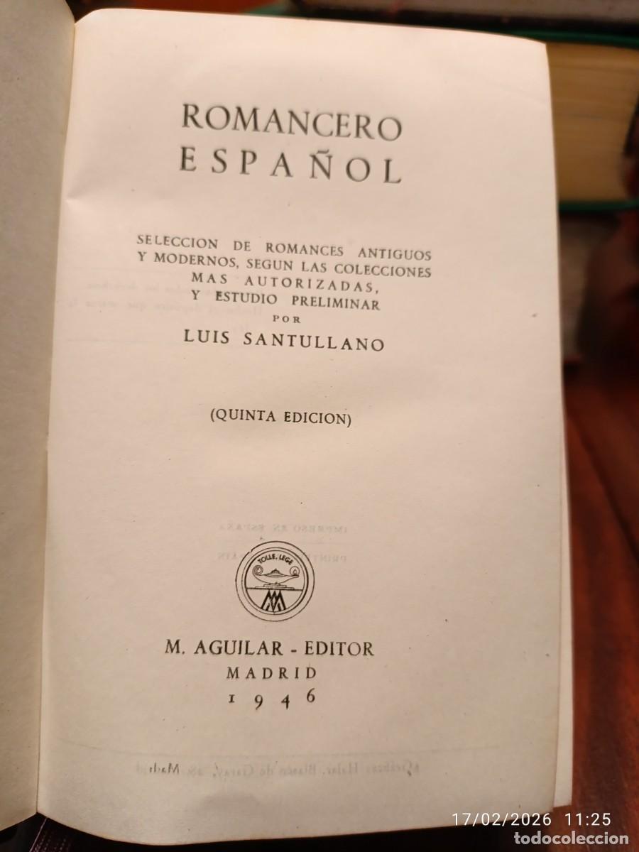 Libros de segunda mano: Romancero Espa&ntilde;ol. Aguilar - Foto 6
