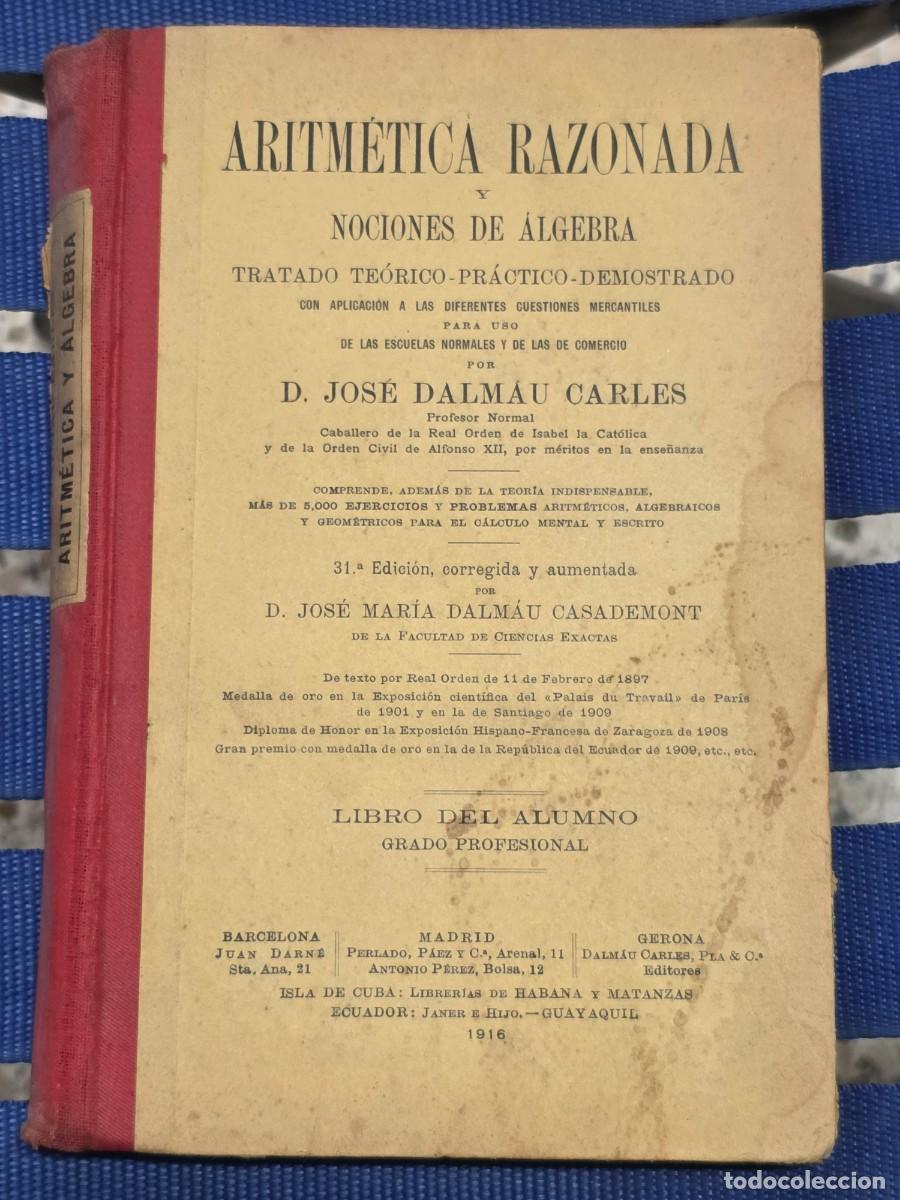 Libros de segunda mano: Aritm&eacute;tica Razonada - - Foto 1