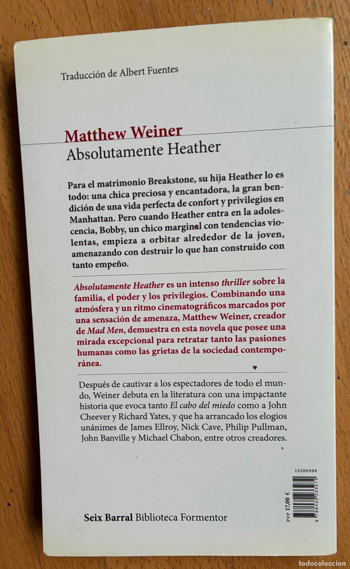 Libros de segunda mano: ABSOLUTAMENTE HEATHER, Matthew Weiner - Foto 2