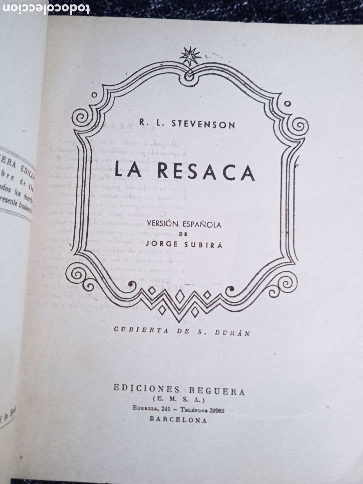 Libros de segunda mano: LA RESACA / ROBERT LOUIS STEVENSON - Foto 2