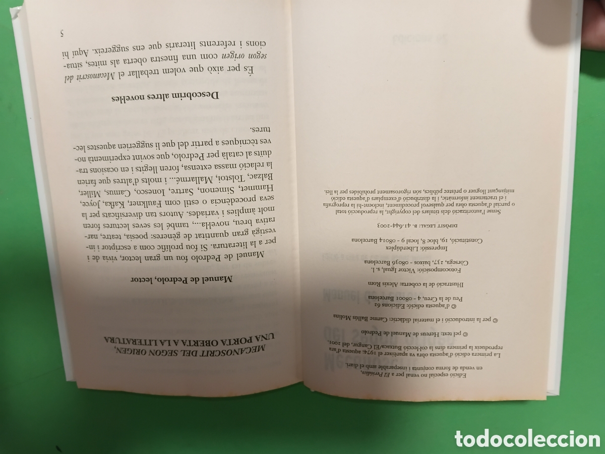 Libros de segunda mano: Libro Mecanoscrit del segon origen - Foto 7