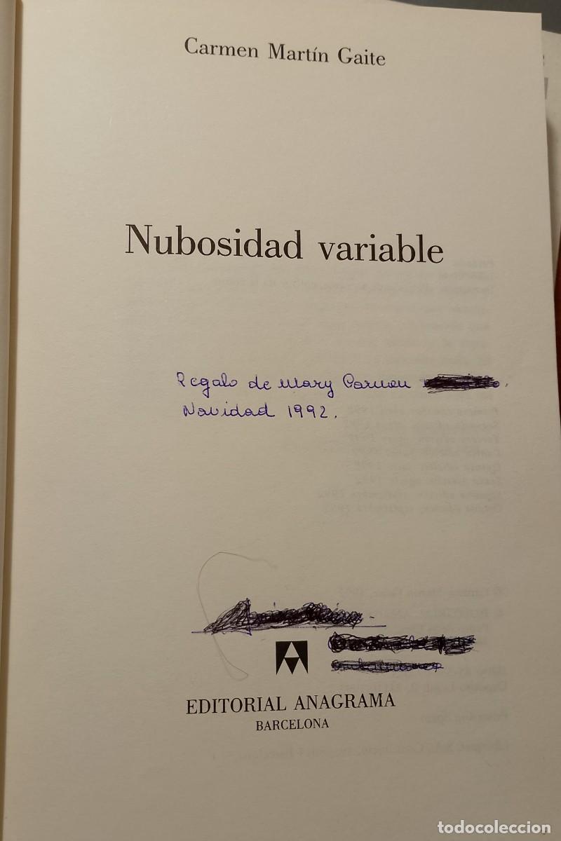 Libros de segunda mano: NUBOSIDAD VARIABLE DE CARMEN MART&Iacute;N GAITE - Foto 3