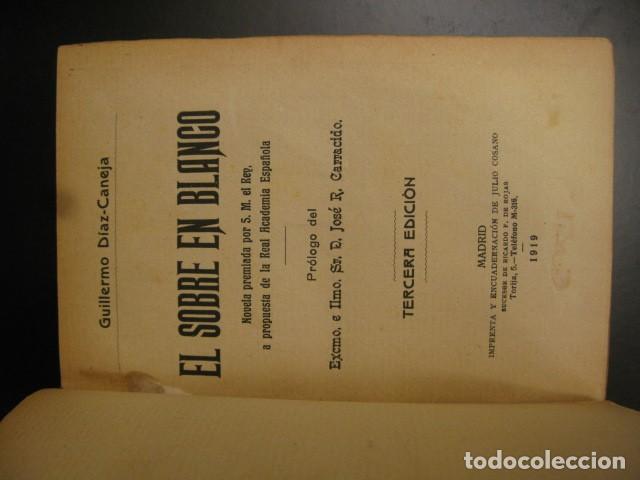 Libros de segunda mano: DIAZ-CANEJA, GUILLERMO. EL SOBRE EN BLANCO - Foto 2