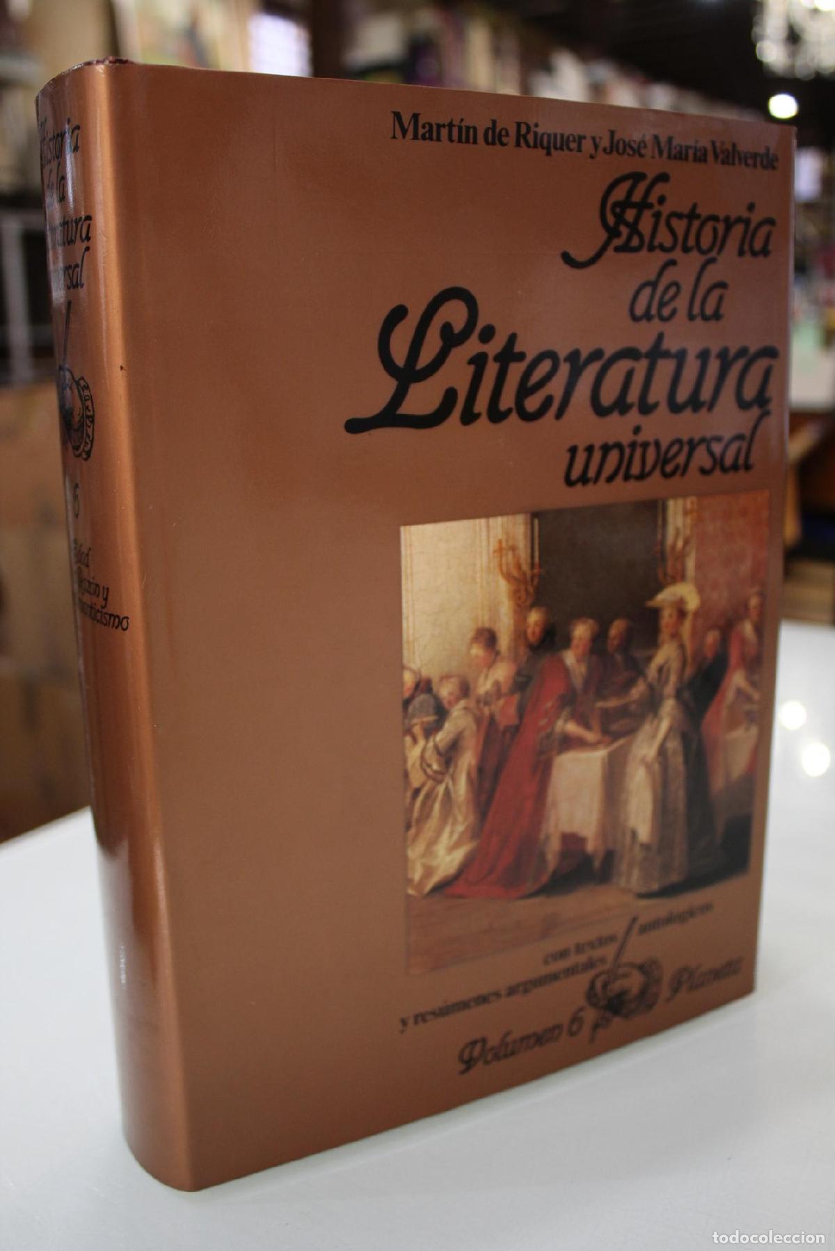Livres d'occasion: Historia de la Literatura Universal, 6.- Edad de la Raz&oacute;n y Prerromanticismo - RIQUER, MARTIN DE; Va