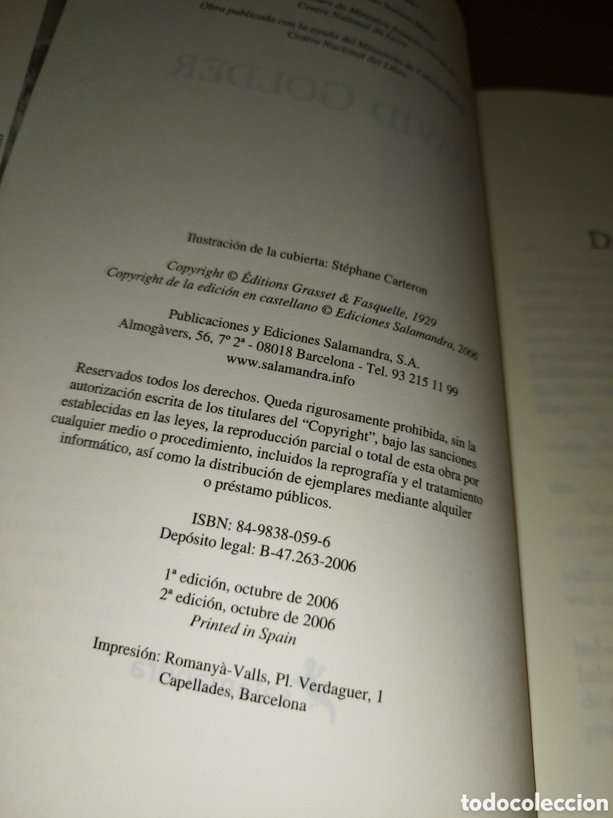 Libros de segunda mano: IRENE NEMIROVSKY: DAVID GOLDER. ED. SALAMANDRA, 2006. - Foto 6