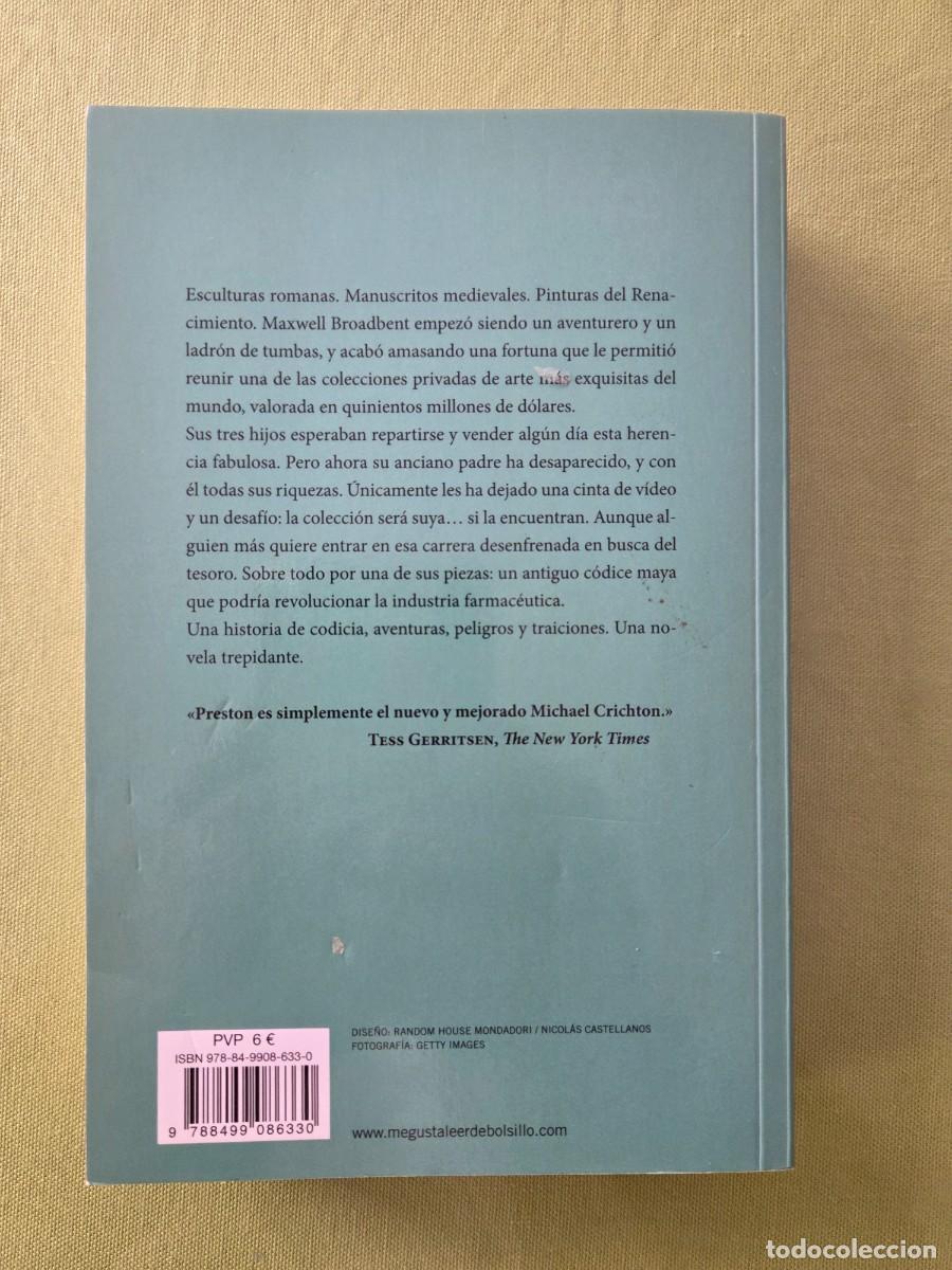 Libros de segunda mano: El c&oacute;dice maya - Douglas Preston. - Foto 2