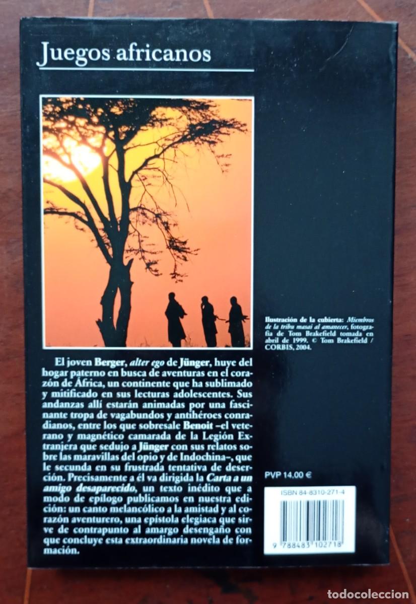 Libros de segunda mano: Ernst Junger JUEGOS AFRICANOS - Foto 4
