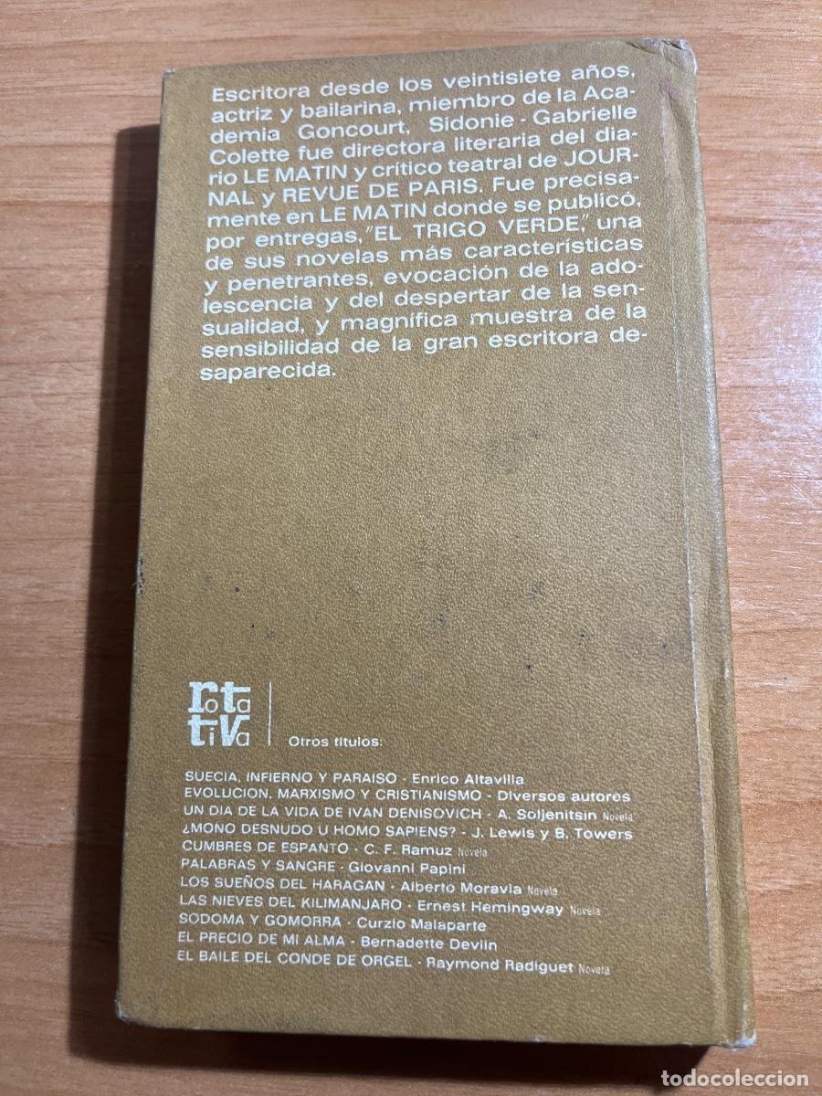 Libros de segunda mano: Libro El trigo Verde | Colette | 1973 - Foto 2