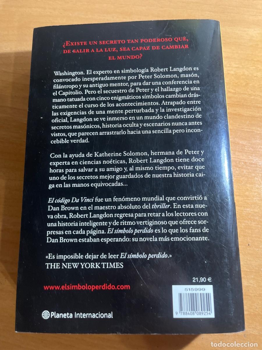 Libros de segunda mano: Libro El s&iacute;mbolo Perdido | Dan Brown | 2009 - Foto 2