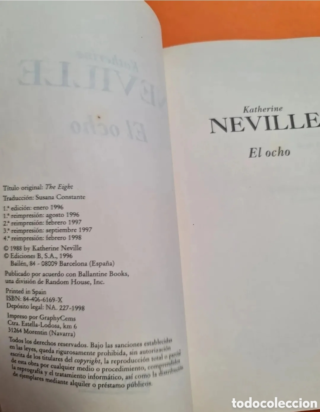 Libros de segunda mano: Libro, El ocho. KATHERINE NEVILLE. - Foto 2