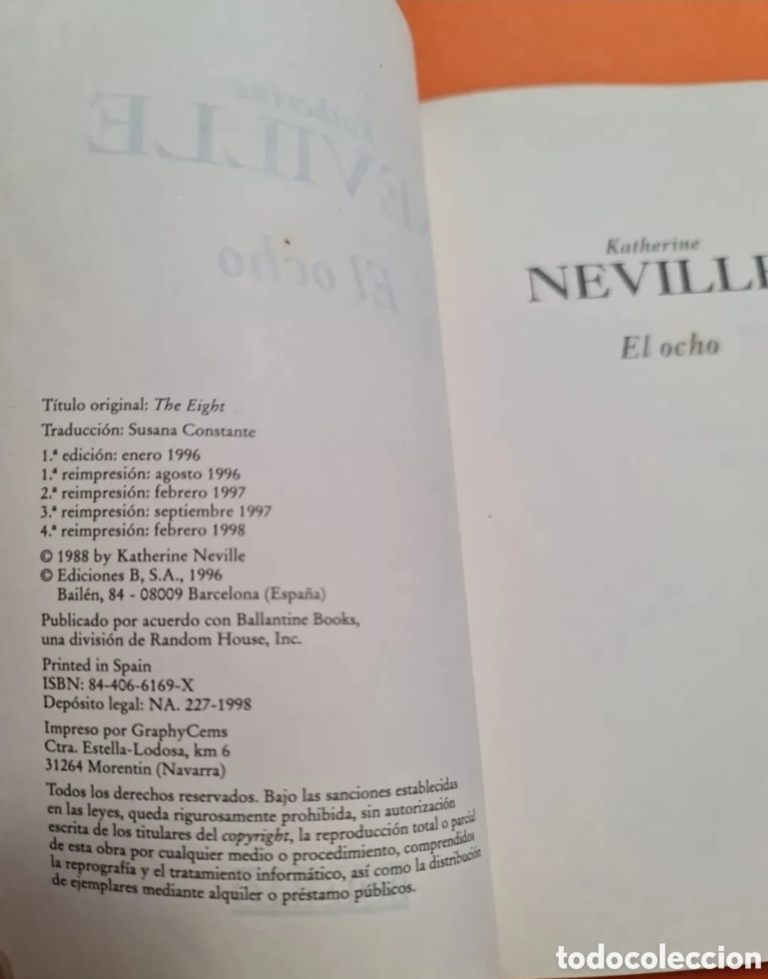 Libros de segunda mano: Libro, El ocho. KATHERINE NEVILLE. - Foto 3