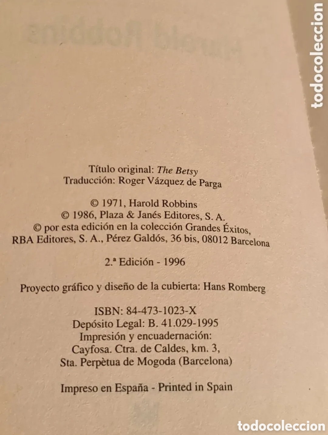 Libros de segunda mano: Libro Betsy / Harold Robbins - Foto 2