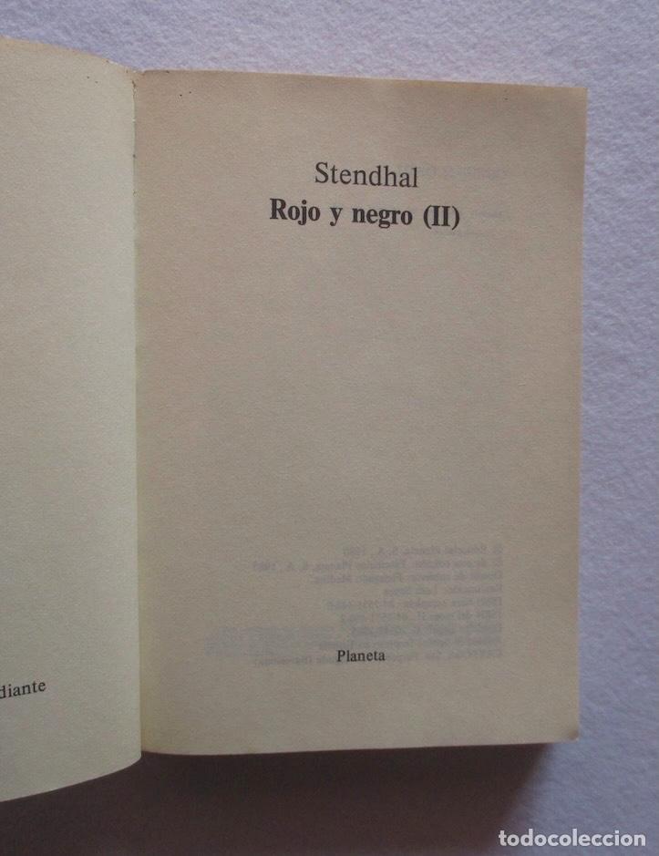 Libros de segunda mano: ROJO Y NEGRO - STENDHAL - 2 TOMOS - Foto 5