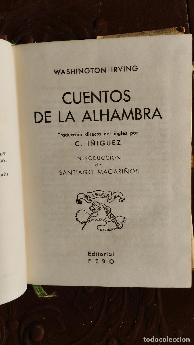 Libros de segunda mano: Cuentos de la Alhambra, Washington Irving, 1945 - Foto 3