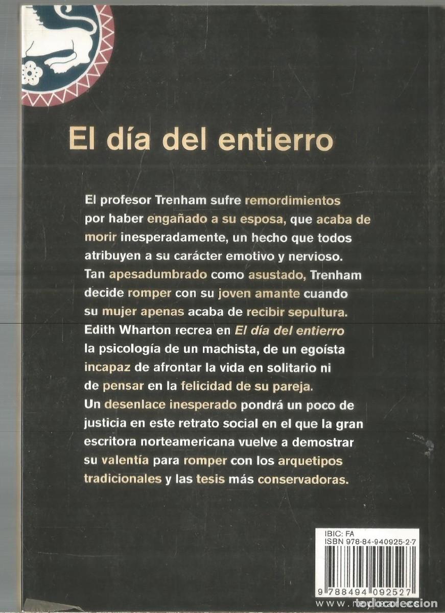 Libros de segunda mano: EDITH WHARTON. EL DIA DEL ENTIERRO. REY LEAR. PRIMERA EDICION - Foto 2