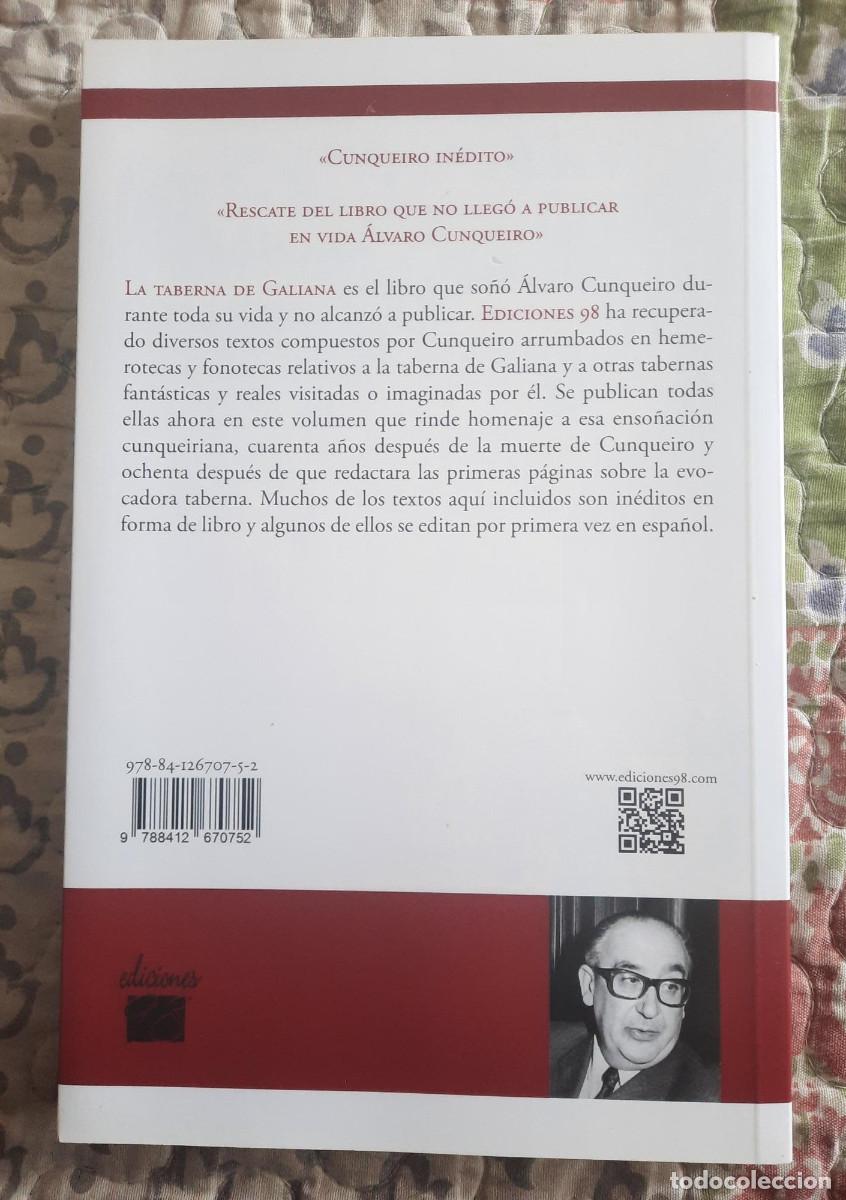 Libros de segunda mano: La taberna de Galiana (&Aacute;lvaro Cunqueiro) Ediciones 98 - Foto 2