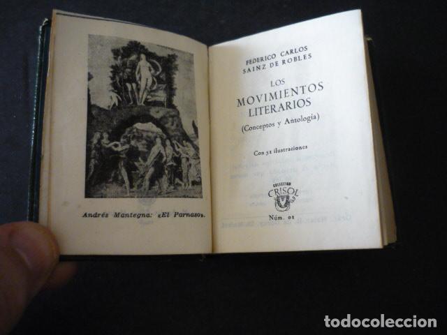Libros de segunda mano: LOS MOVIMIENTOS LITERARIOS FEDERICO CARLOS SAINZ DE ROBLES CRISOLIN AGUILAR N&ordm; 01 1948