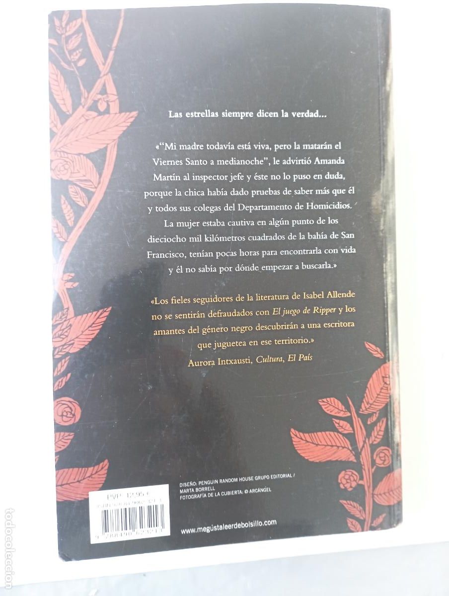 Libros de segunda mano: PLI - ISABEL ALLENDE - EL JUEGO DE RIPPER - 1&ordf; EDICI&Oacute;N 2015 - BIEN CONSERVADO