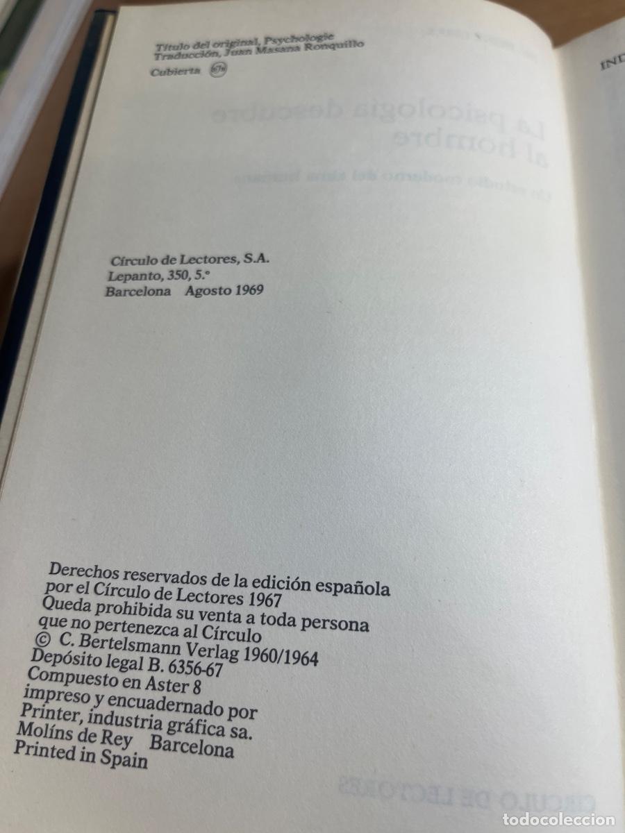 Libros de segunda mano: Libro La psicolog&iacute;a | Heinz Dirks | 1967 - Foto 3