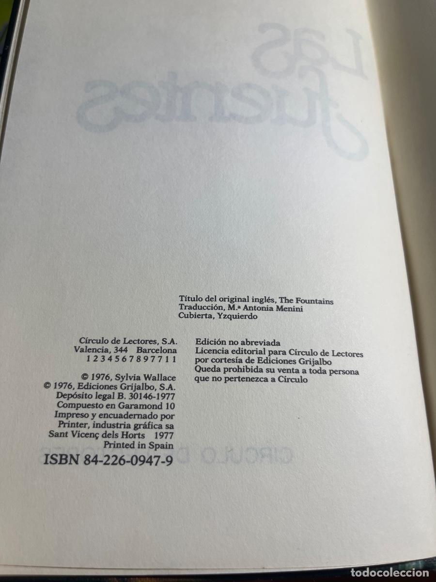 Libros de segunda mano: Libro Las fuentes | Sylvia Wallace | 1977 - Foto 4