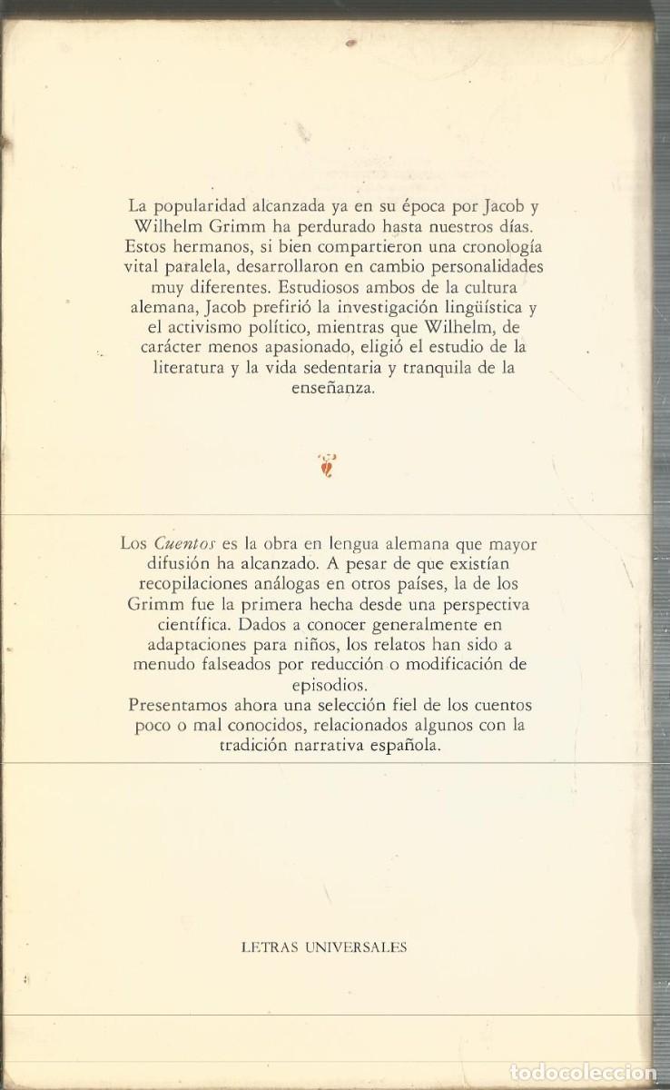 Libros de segunda mano: HERMANOS GRIMM. CUENTOS. CATEDRA. - Foto 2