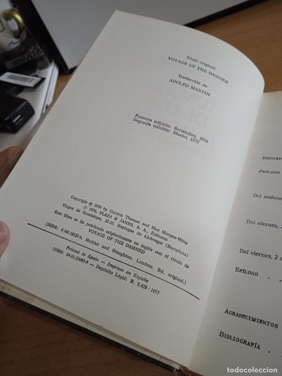 Libros de segunda mano: Libro El viaje de los malditos | Gordon Thomas | 1977 - Foto 3