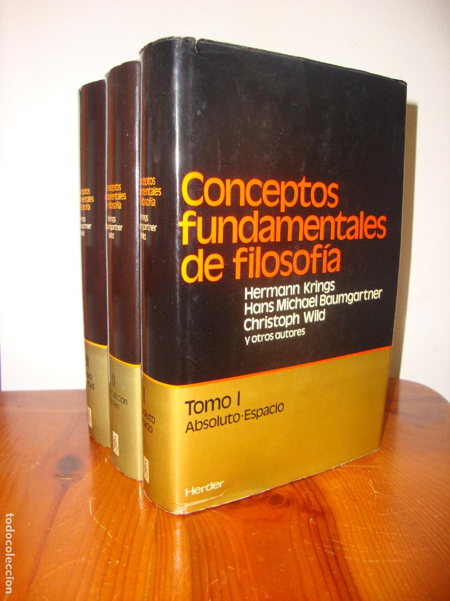 Libri di seconda mano: CONCEPTOS FUNDAMENTALES DE FILOSOFIA. TOMOS I, II Y III. TRES TOMOS (HERDER EDITORIAL) - HERMANN KRI