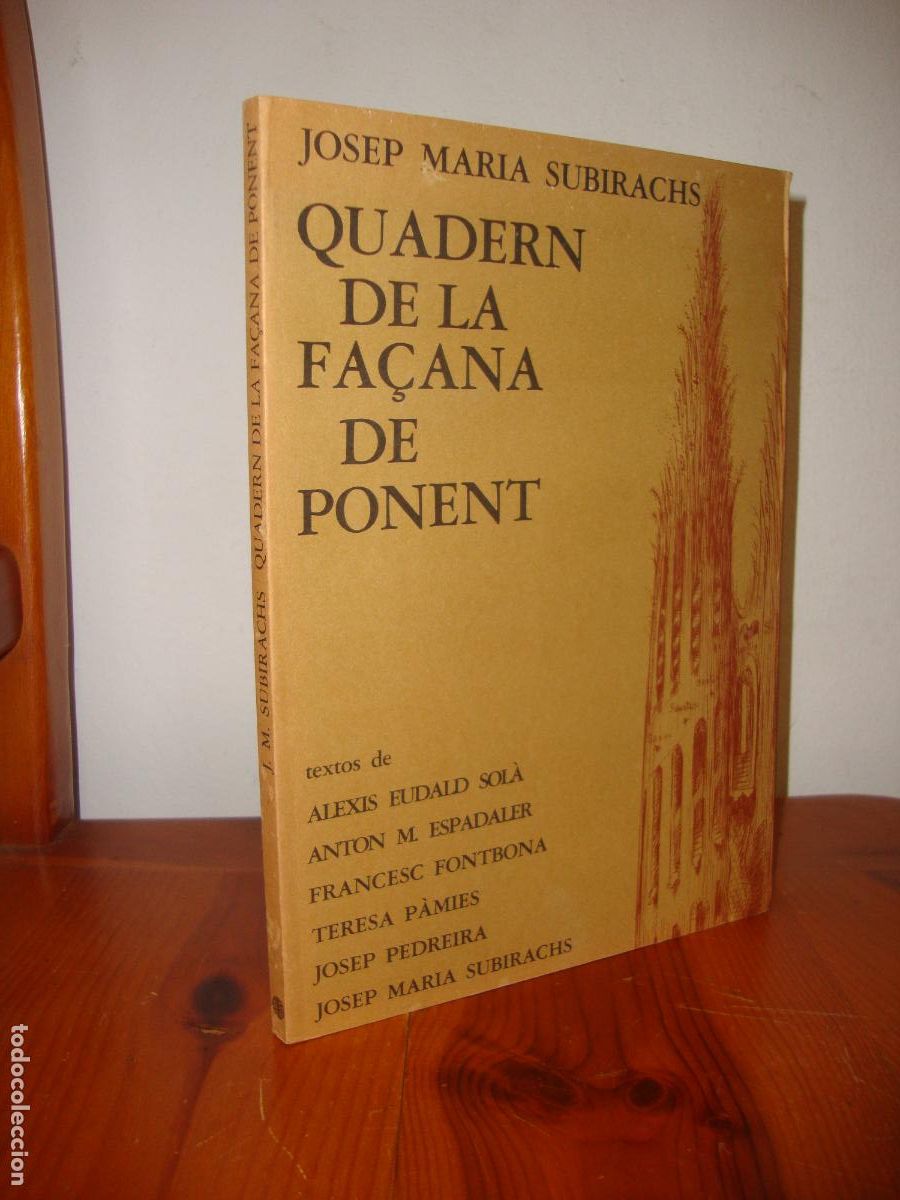 Libri di seconda mano: QUADERN DE LA FA&Ccedil;ANA DE PONENT - JOSEP MARIA SUBIRACH