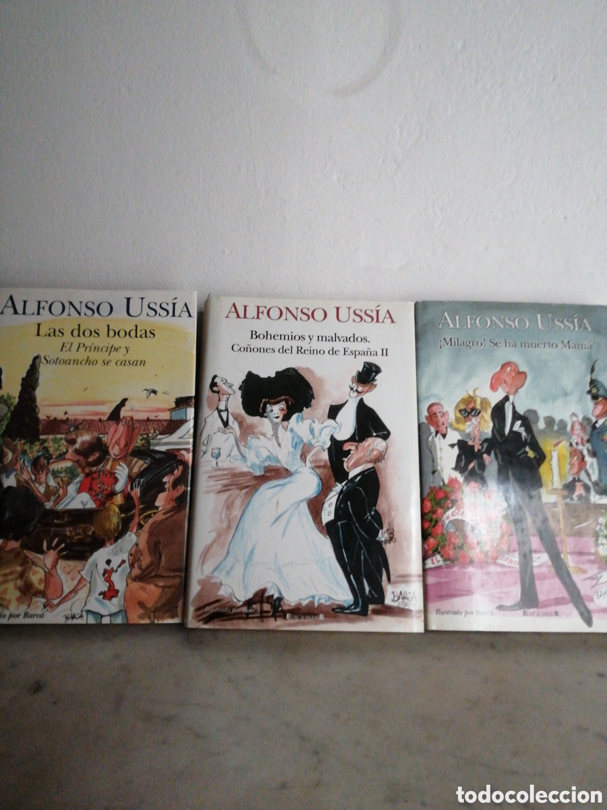 Libros de segunda mano: Lote Alfonso Uss&iacute;a las dos bodas, bohemios y malvados y Milagro se ha muerto mam&aacute;