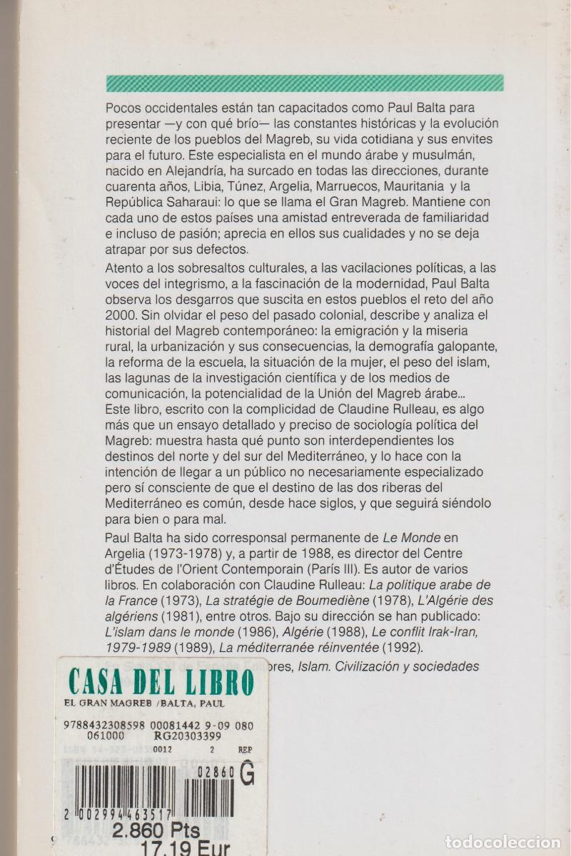 Libros de segunda mano: LIBRO EL GRAN MAGREB - Foto 1