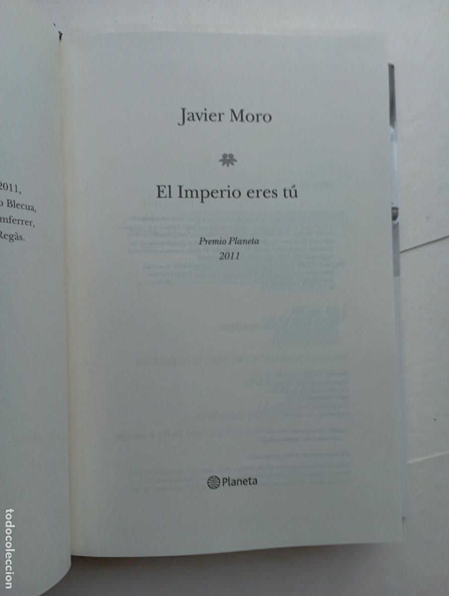 Libros de segunda mano: PLI - EL IMPERIO ERES T&Uacute; - JAVIER MORO - NUEVO - Foto 4