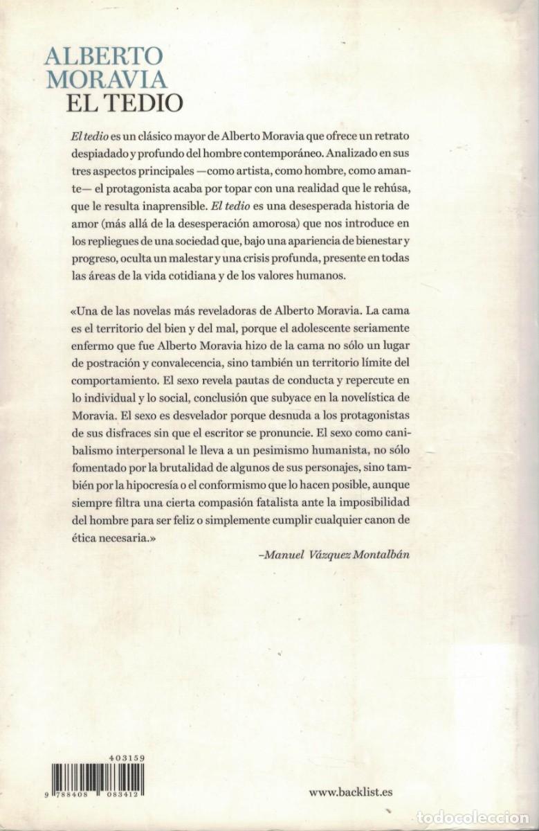 Libros de segunda mano: Alberto Moravia, El tedio - Foto 2