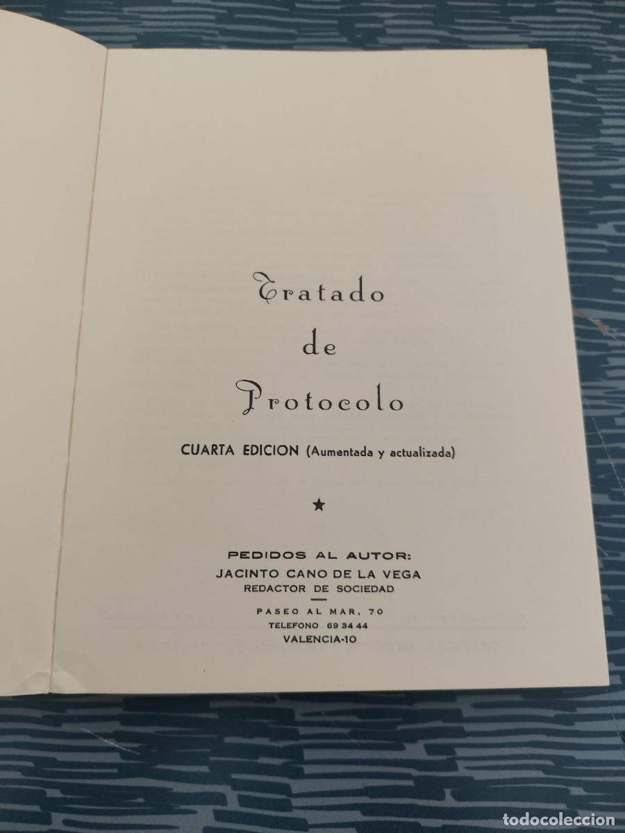 Libros de segunda mano: TRATADO DE PROTOCOLO, JACINTO CANO DE LA VEGA,1973,261 PAG - Foto 2