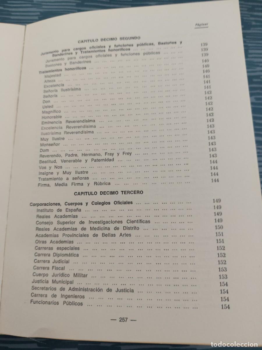 Libros de segunda mano: TRATADO DE PROTOCOLO, JACINTO CANO DE LA VEGA,1973,261 PAG - Foto 13