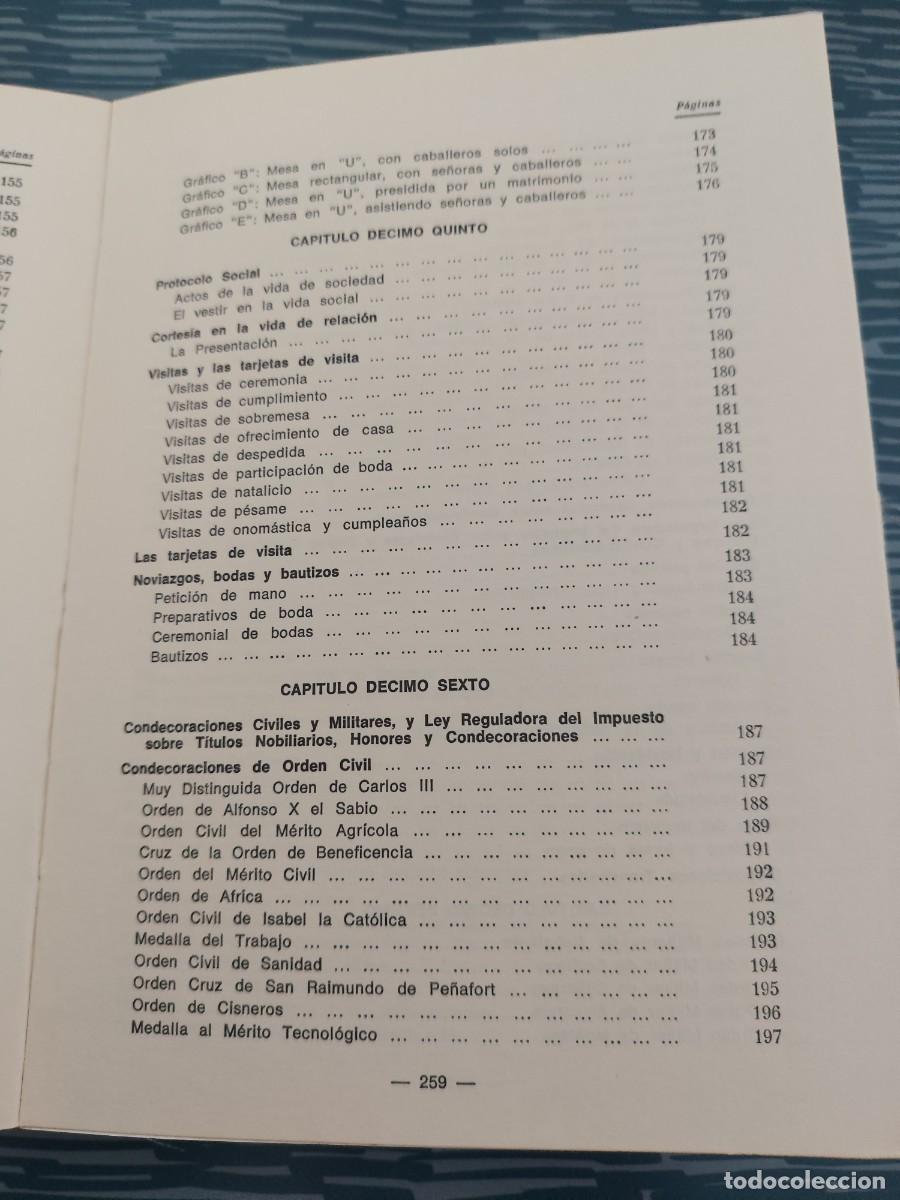 Libros de segunda mano: TRATADO DE PROTOCOLO, JACINTO CANO DE LA VEGA,1973,261 PAG - Foto 15