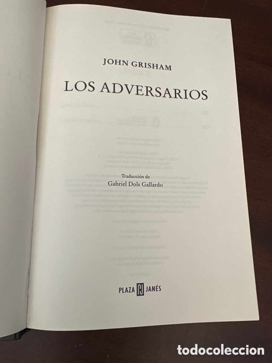 Libros de segunda mano: LOS ADVERSARIOS - GRISHAM, JOHN - Foto 3