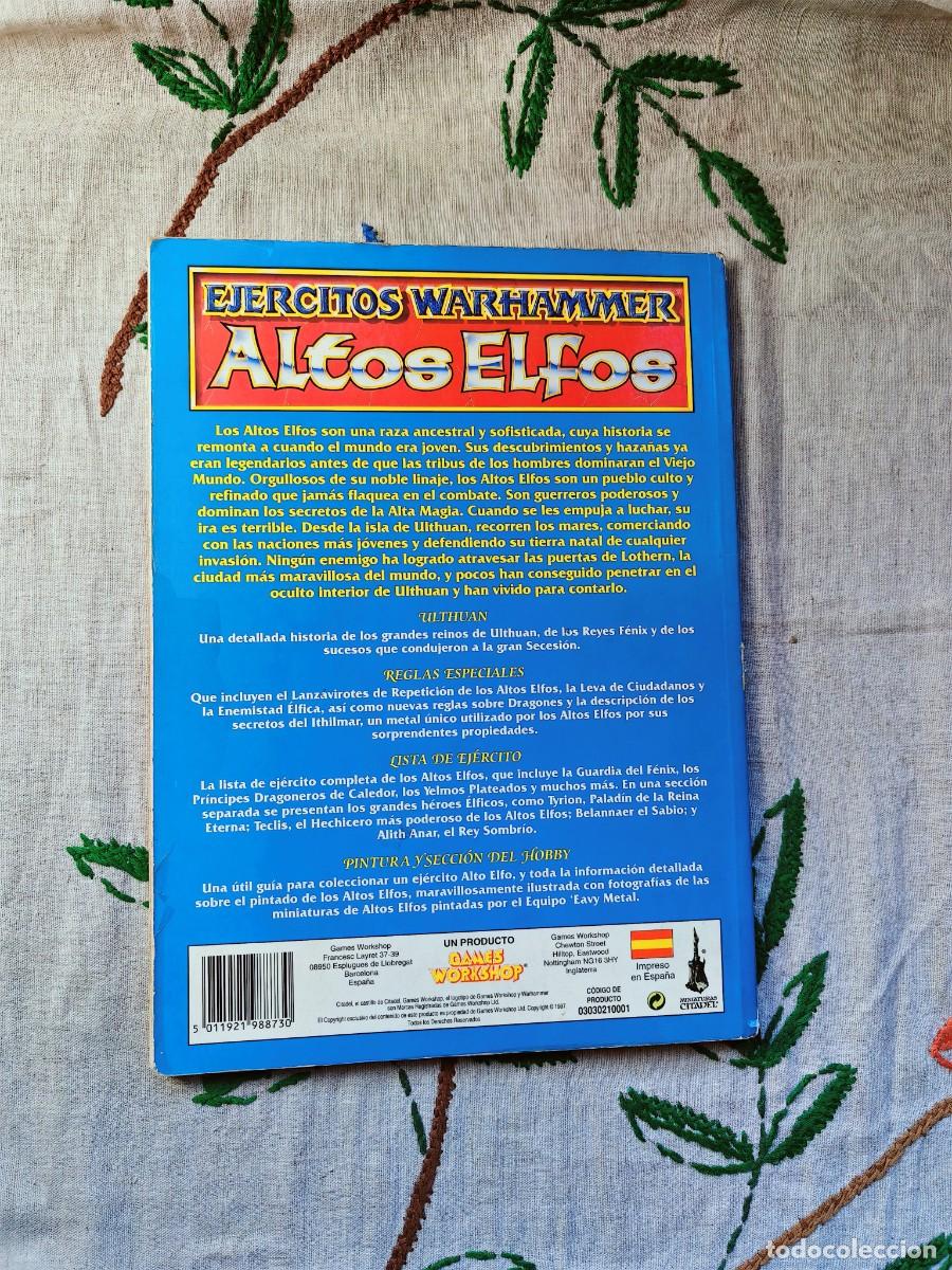 Libros de segunda mano: Ejercitos Warhammer. Altos Elfos. Games Workshop. Suplemento. Codex. - Foto 3