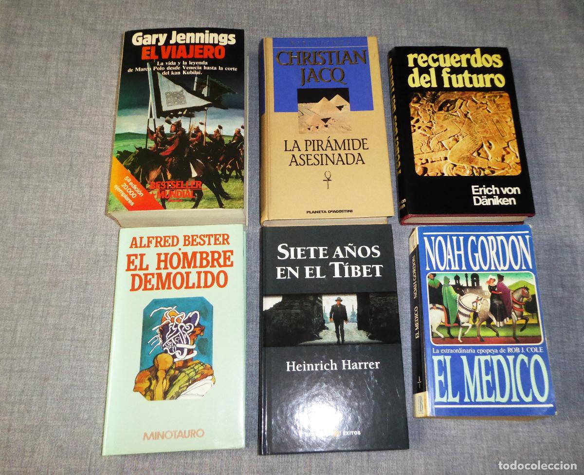 Libros de segunda mano: 6 NOVELAS EL MEDICO EL VIAJERO LA PIR&Aacute;MIDE ASESINADA RECUERDOS DEL FUTURO EL HOMBRE DEMOLIDO