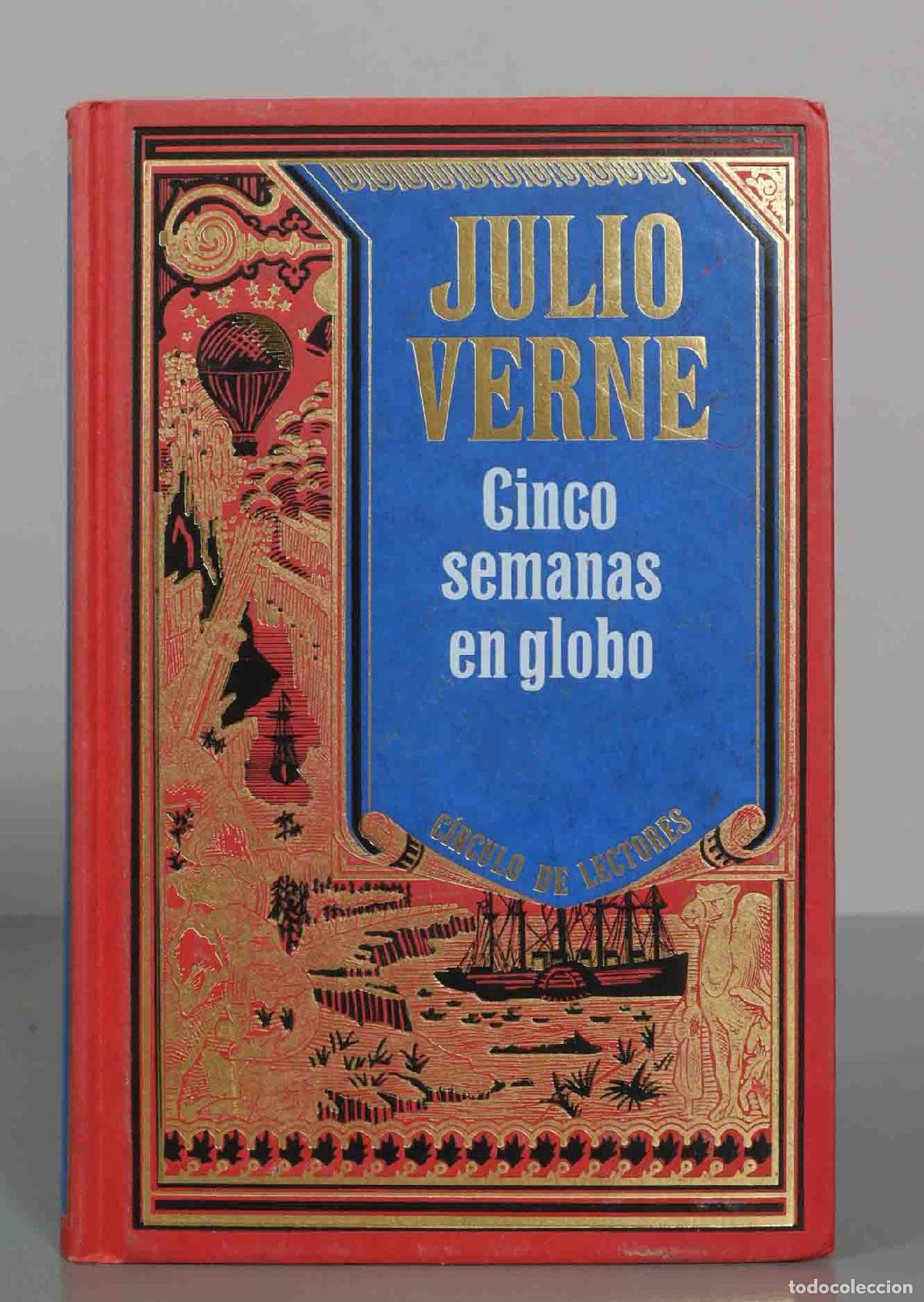 Libros de segunda mano: Cinco semanas en globo - Julio Verne - Carton&eacute; - C&iacute;rculo de Lectores