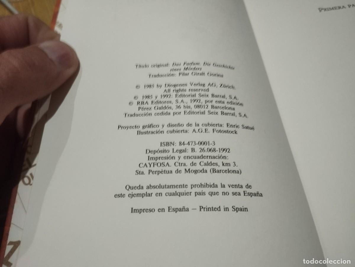 Libros de segunda mano: EL PERFUME / PATRICK S&Uuml;SKIND / RBA 1992 - Foto 2