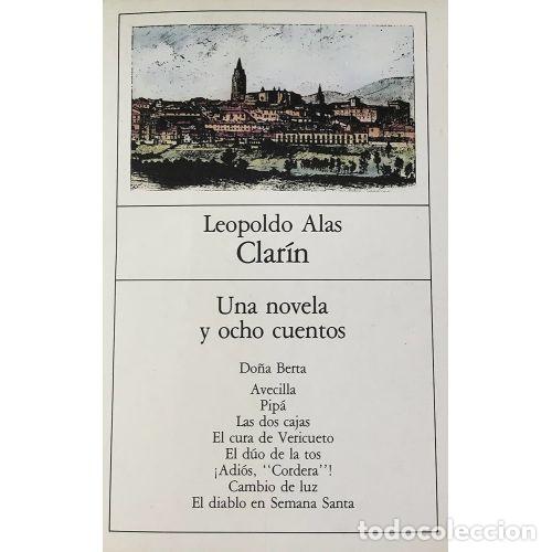 Libri di seconda mano: UNA NOVELA y OCHO CUENTOS - LEOPOLDO ALAS CLAR&Iacute;N - Sin Especificar