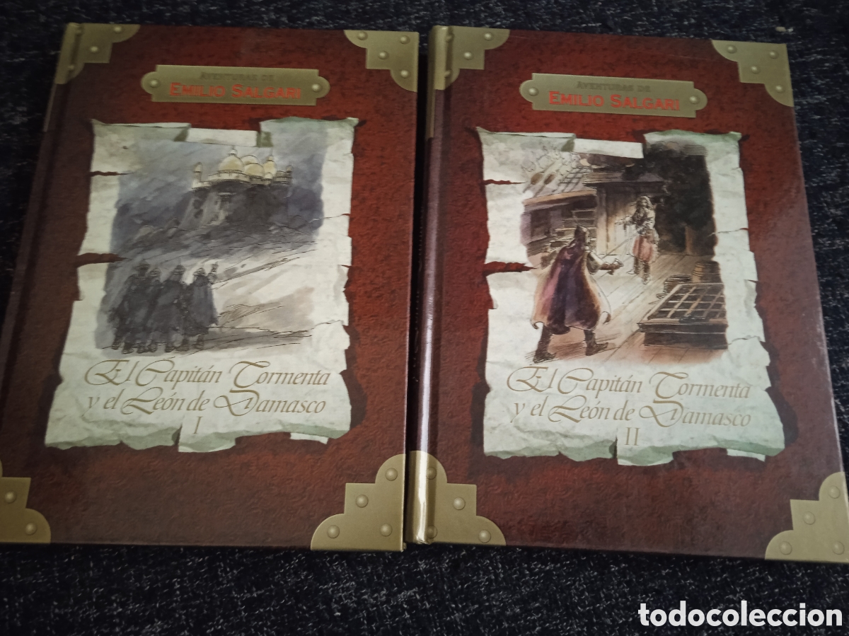 Libros de segunda mano: AVENTURAS DE EMILIO SALGARI -EL CAPITAN TORMENTA Y EL LEON DE DAMASCO 2 TOMOS -ED. EDICIONES RUEDA