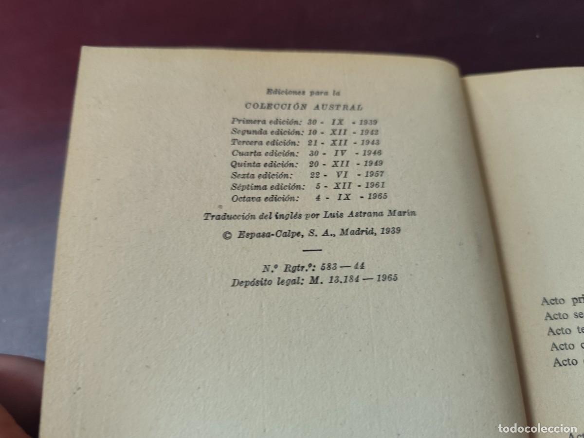 Libros de segunda mano: OTELO / WILLIAM SHAKESPEARE / CJA 444 / AUSTRAL - Foto 6
