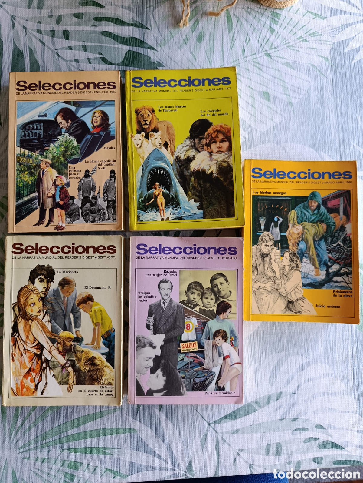 Libros de segunda mano: Lote 5 Vol&uacute;menes &rdquo;Selecciones de la Narrativa Mundial&rdquo; - Reader's Digest - Ed. 1979/1980
