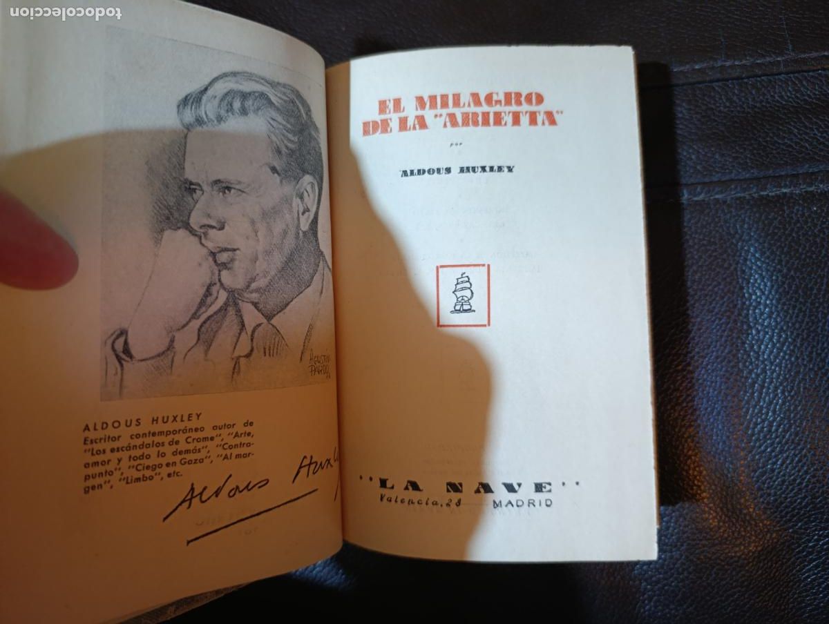 Libros de segunda mano: EL MILAGRO DE LA ARIETTA ALDOUS HUXLEY