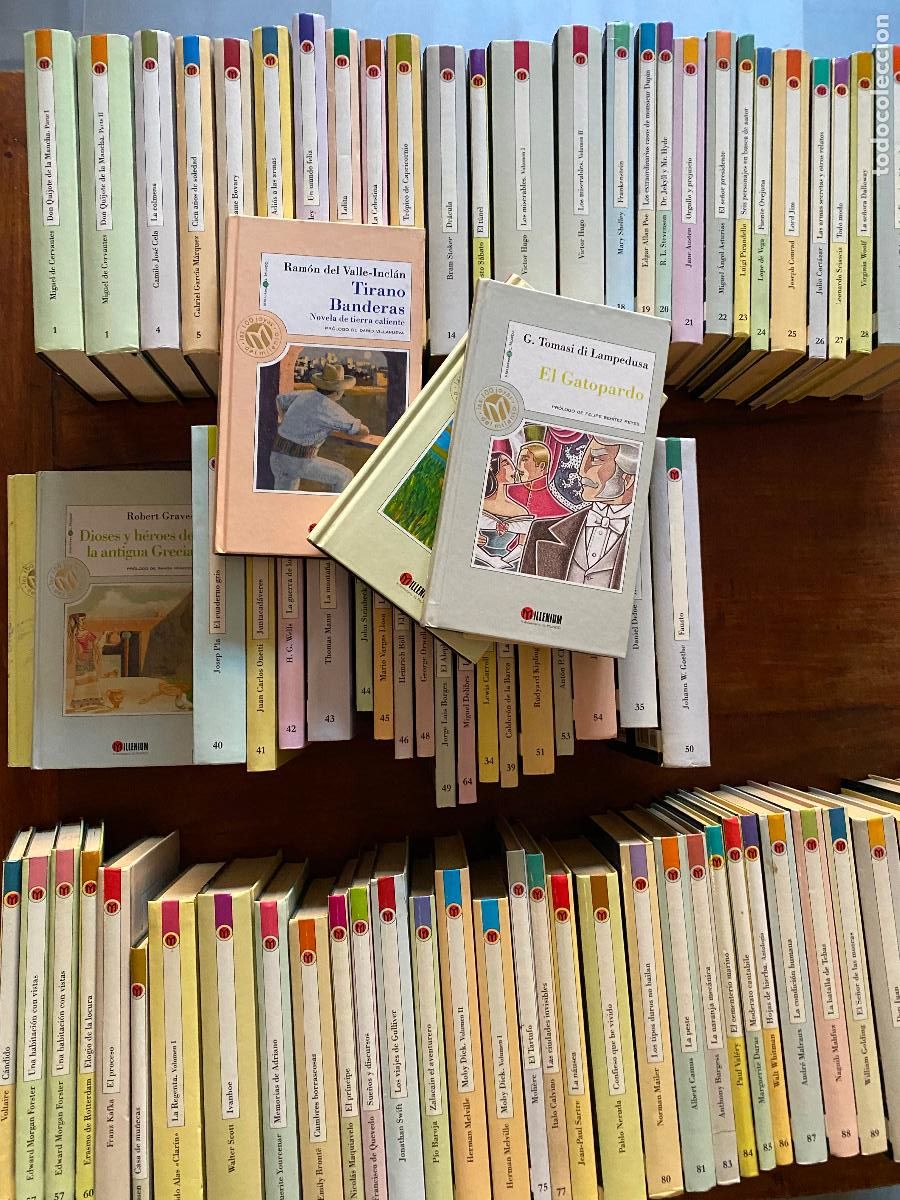 Libros de segunda mano: Las 100 Joyas del Milenio. Biblioteca Millenium El Mundo. Lote 90 libros.