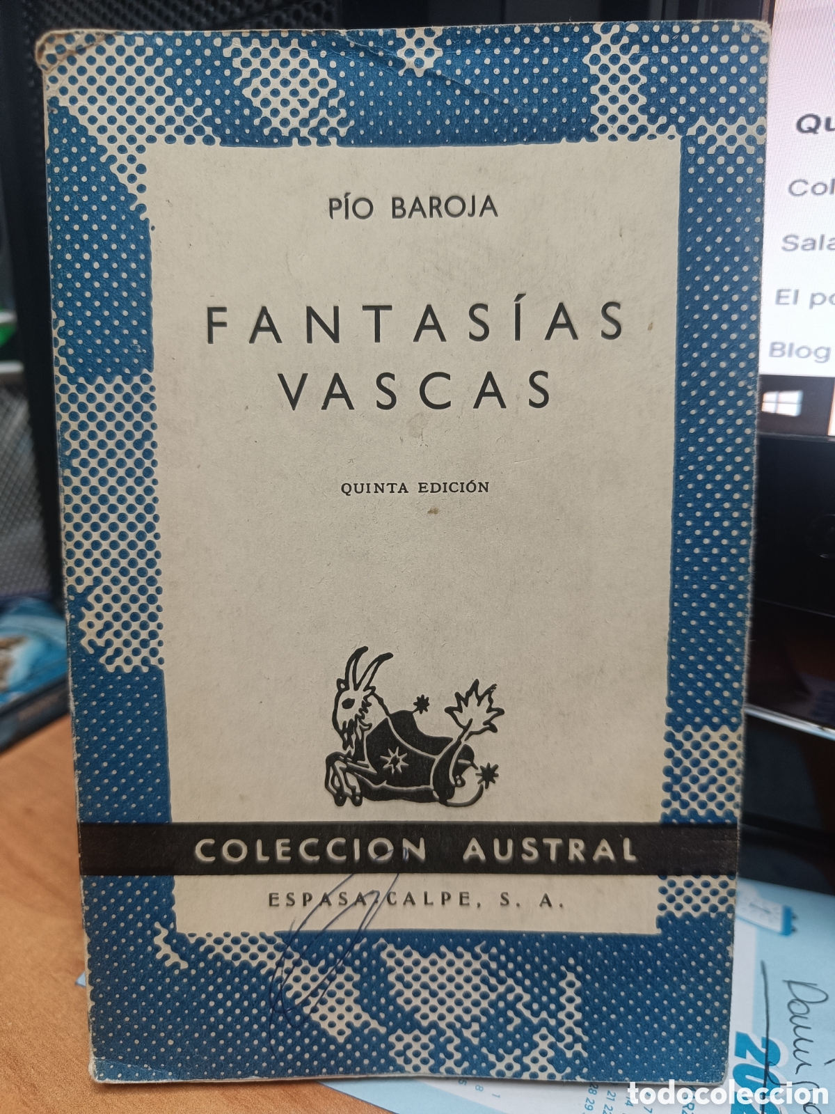 Libros de segunda mano: FANTAS&Iacute;AS VASCAS. P&Iacute;O BAROJA. ESPASA-CALPE. AUSTRAL.